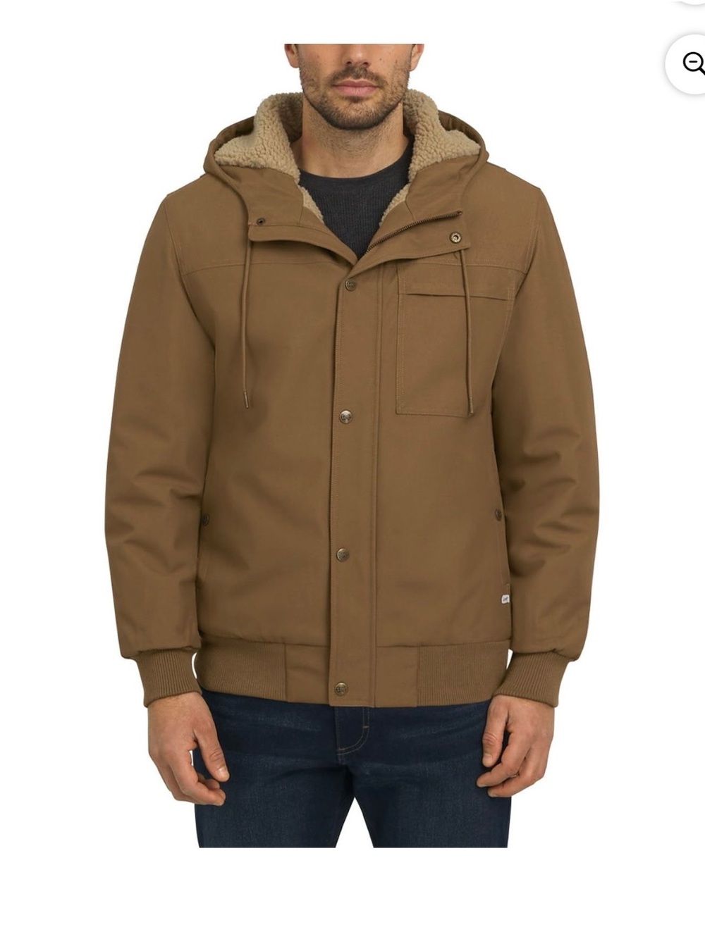 Lee Men's Oxford Workwear Bomber Jacket Size Small Color Khaki New